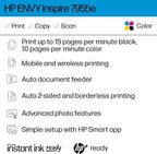 HP 7255e Envy Inspire Wireless Inkjet Printer - Renewed