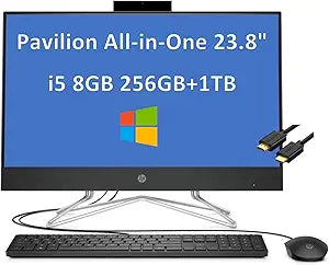 HP Pavilion 23.8" FHD All-in-One Desktop - i5, 8GB, 256GB SSD + 1TB HDD