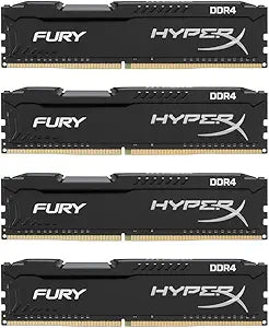 HyperX HX426C15FBK4/16 Fury Black 16GB DDR4 2666MHz Memory — main product image