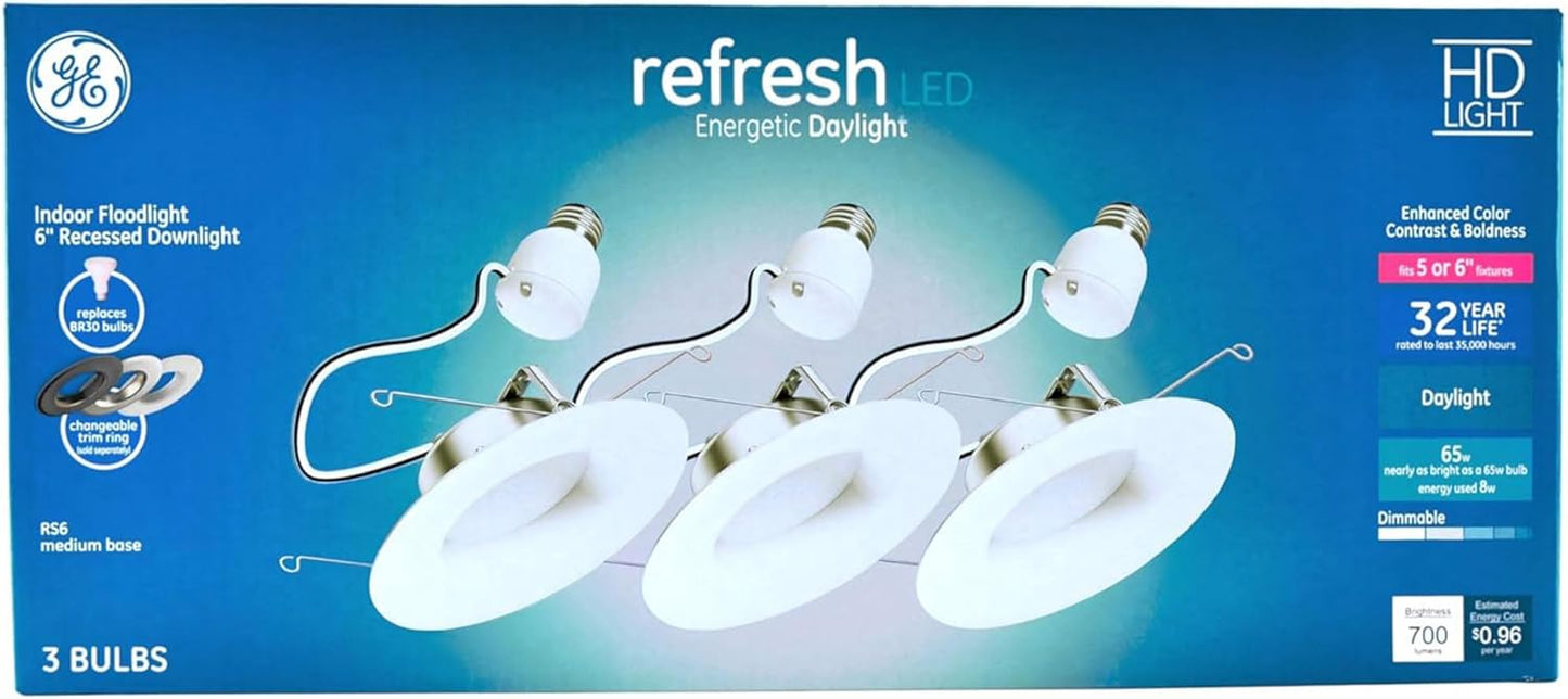 GE Lighting Refresh HD LED Bulb 750 Lumens 3-Pack