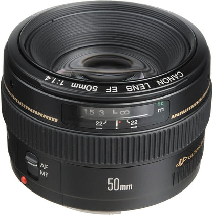 Canon 2515A003 EF 50mm f/1.4 Lens Bundle - Renewed
