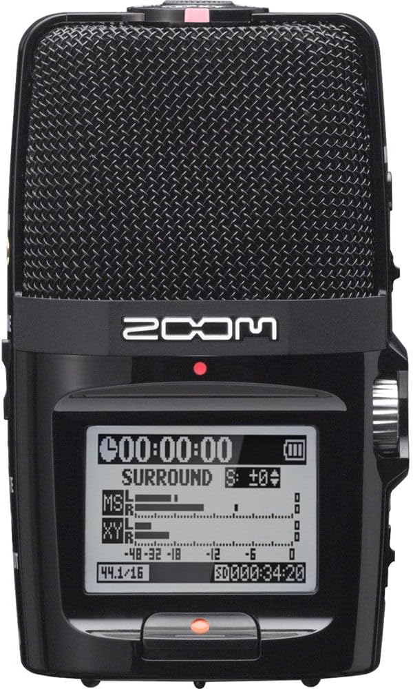 Zoom H2n Portable Recorder - Stereo/Surround Sound - 5 Mics