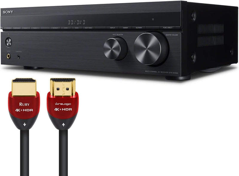 Sony STR-DH590 5.2 AV Receiver & HDMI Cable Bundle — main product image