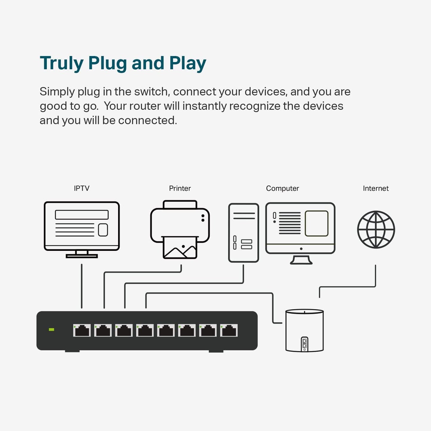 TP-Link TL-SG108S 8-Port Gigabit Ethernet Switch Metal
