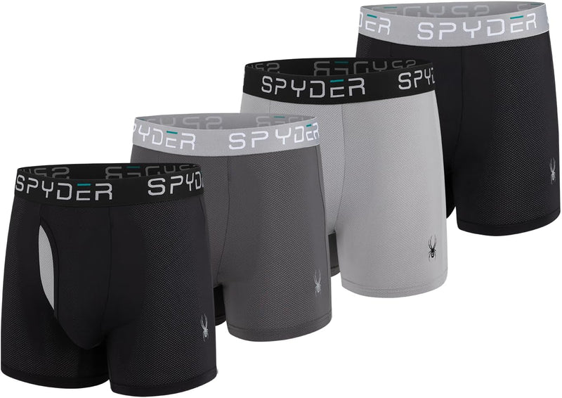 Spyder Performance Mesh Men's Boxer Briefs 4-Pack — main product image