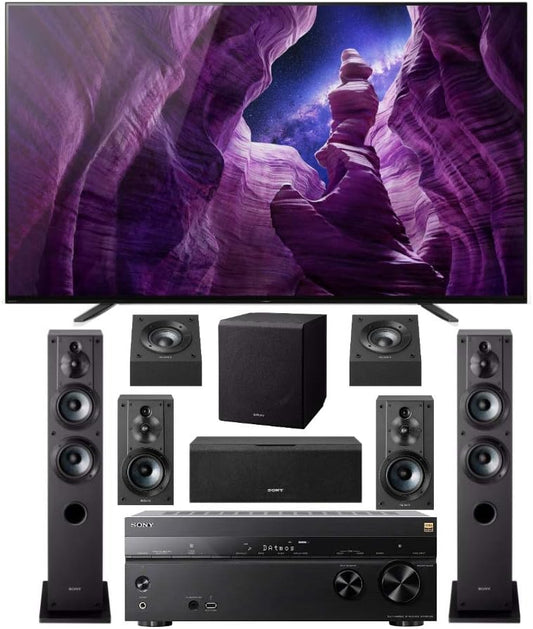 Sony XBR 55A8H 55-Inch 4K Smart TV Home Theater Bundle