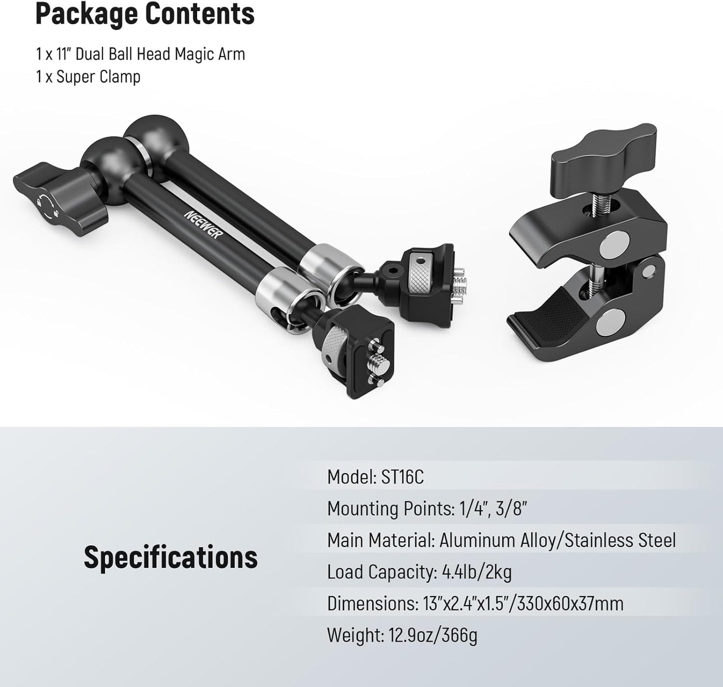Neewer NW-MAGICARM 11" Articulating Magic Arm Clamp