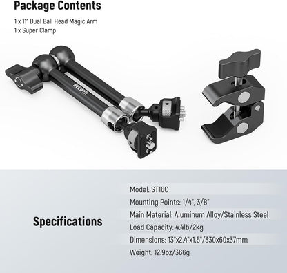 Neewer NW-MAGICARM 11" Articulating Magic Arm Clamp