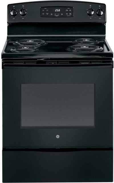 GE JB258DMBB 30" Electric Range - Black, Self-Cleaning