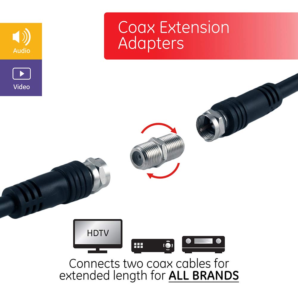 GE 23203 Coaxial Cable Extension Adapter 2-Pack