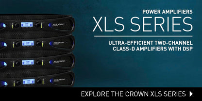 Crown XLS1002 Power Amplifier - 350W Class D Amplifier