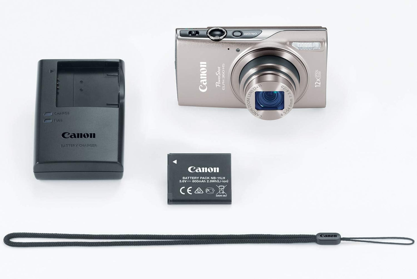 Canon 1078C001 PowerShot ELPH 360 HS Silver Digital Camera