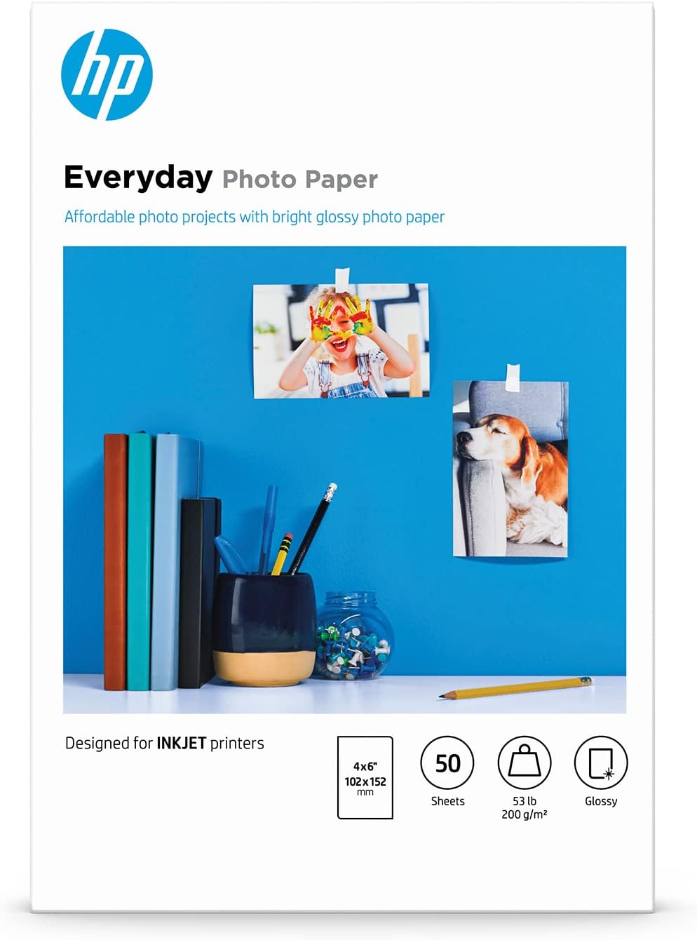 HP CR758A Glossy 4x6 Photo Paper 50 Sheets