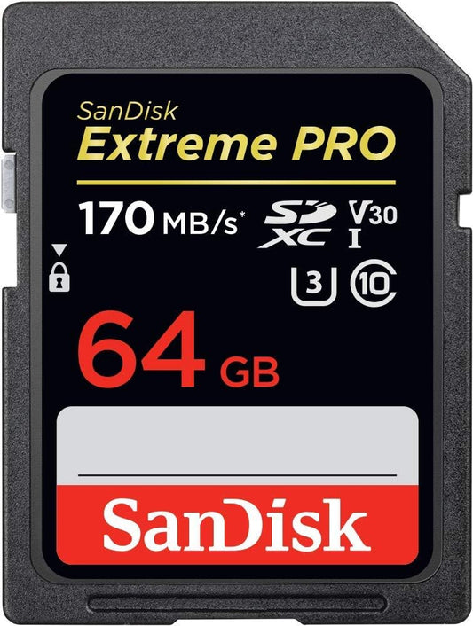 SanDisk SDSDXXY-064G-GN4IN 64GB Extreme PRO SDXC Card - UHS-I, V30