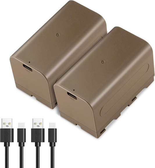 Neewer 10104190 NP-F750 Battery: 7000mAh USB-C Charger