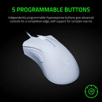 Razer RZ01-03850200-R3M1 DeathAdder Essential White Gaming Mouse