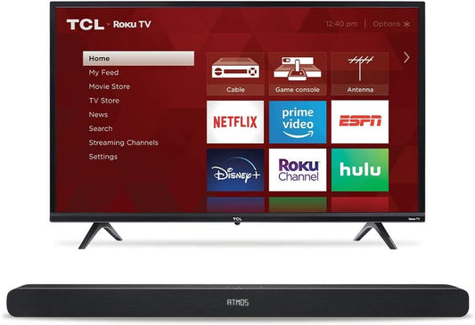 TCL 8i 32" Roku TV & Alto 8i Soundbar Combo
