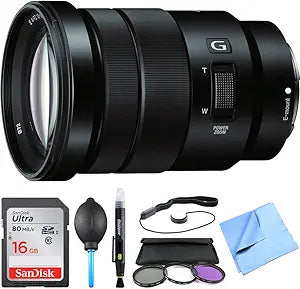 Sony E1SNSELP18105G E PZ 18-105mm Power Zoom Lens Bundle