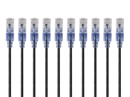 Monoprice 129436 Cat6A 2ft Blue Ethernet Cable 10-Pack