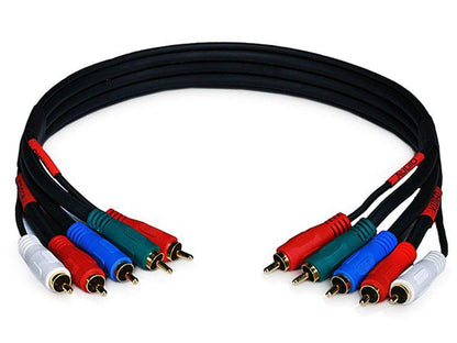 Monoprice 105355 5-RCA Component Video/Audio Cable 1.5ft