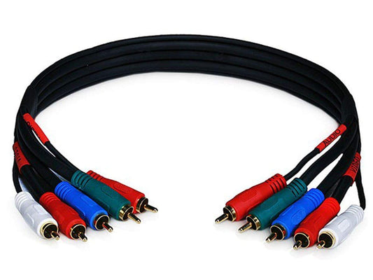 Monoprice 105355 5-RCA Component Video/Audio Cable 1.5ft