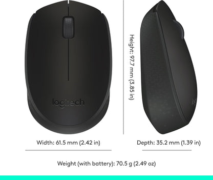 Logitech 910-004940 M170 Black Wireless Mouse