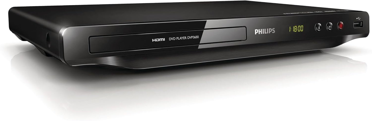 Philips DVP-3680 Multi Region Zone Free DVD Player HDMI