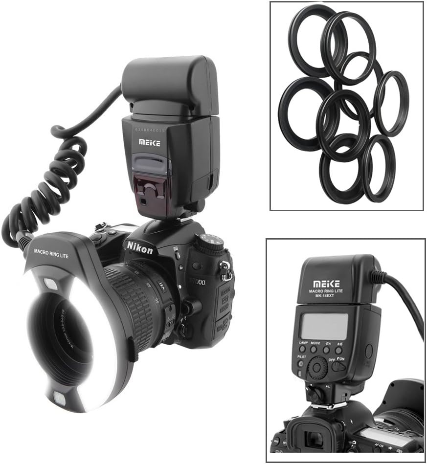Meike MKR-14EXTN iTTL Macro LED Ring Flash