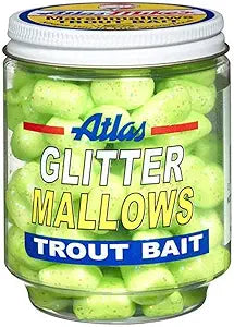 Atlas 32037 Mike's Glitter Mallows Chartreuse/Cheese Bait