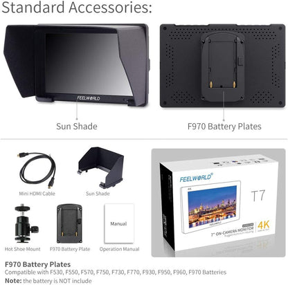 FEELWORLD T7. 7" 4K HDMI Camera Field Monitor