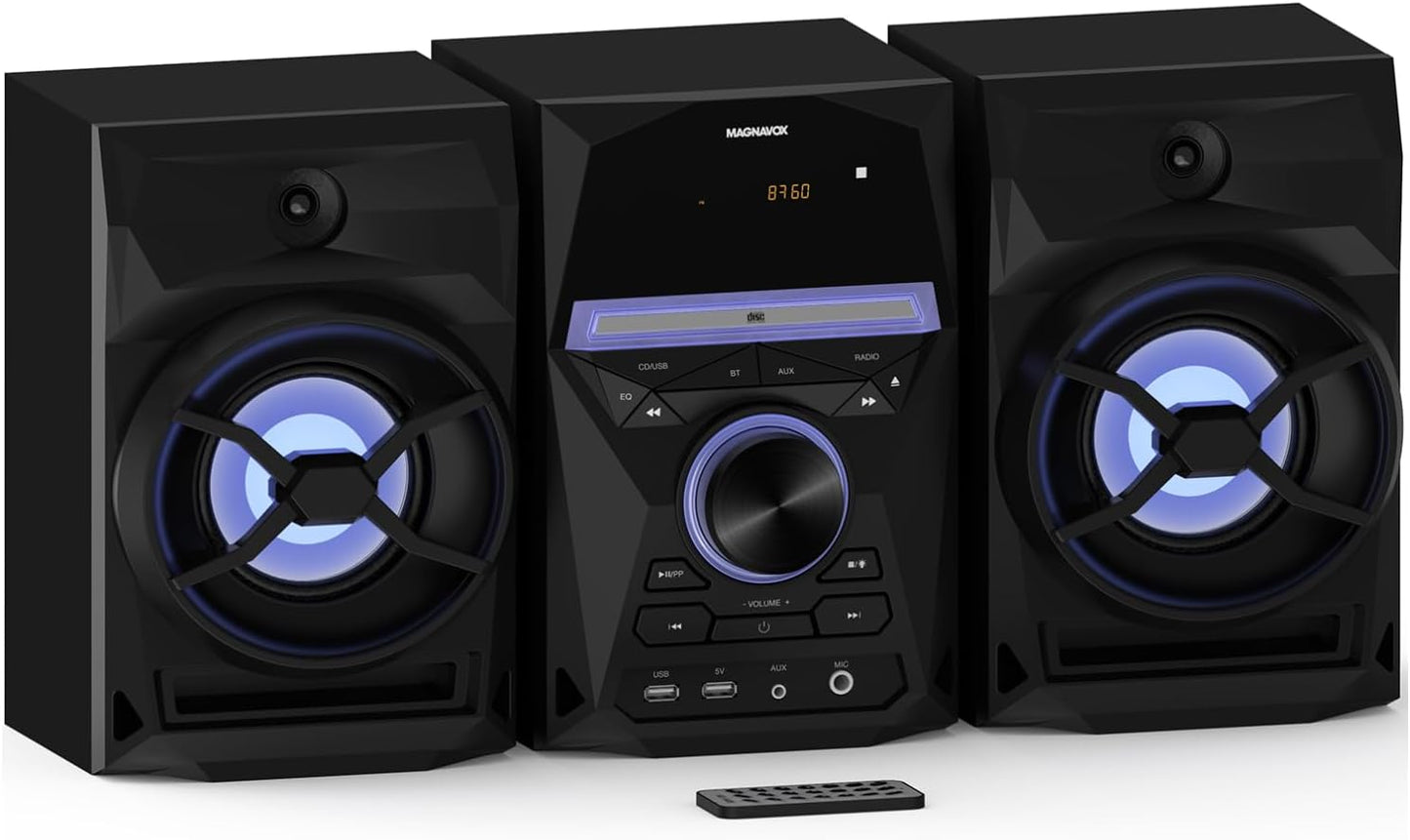 Magnavox MM441-EC 3-Piece CD Shelf System Bluetooth