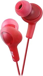 JVC HAFX5R Gumy Plus Inner Ear Headphones - Red