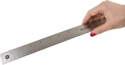 Westcott 10417 18" Stainless Steel Metal Ruler