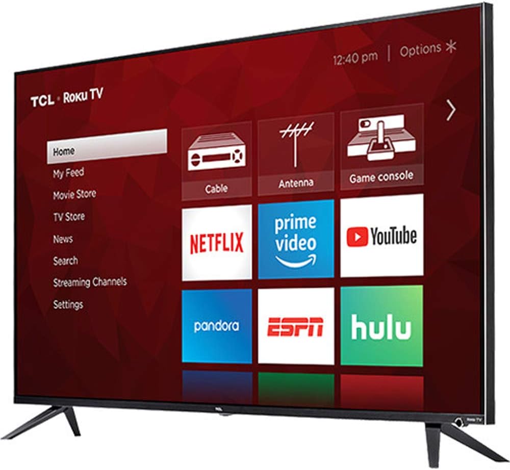 TCL 55R613 55-inch 4K QLED Roku Smart TV (Renewed)