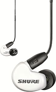 Shure SE215SPE-W+UNI White Sound Isolating Earbuds — main product image