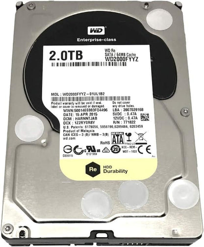 Western Digital WD2000FYYZ/CR-OEM RE 2TB Enterprise HDD (Renewed)