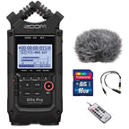 Zoom H4N PRO BLACK 4-Track Recorder Bundle (2022)