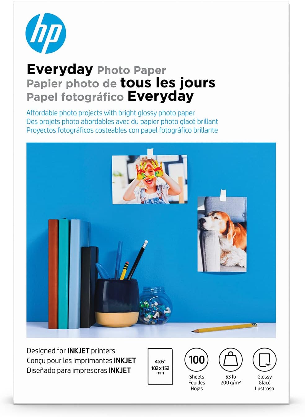 HP CR759A Everyday Glossy Photo Paper - 4x6 100 Sheets
