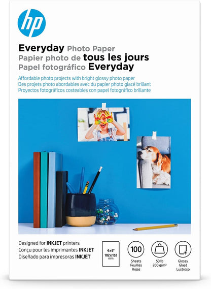 HP CR759A Everyday Glossy Photo Paper - 4x6 100 Sheets