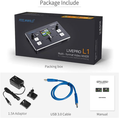 FEELWORLD LIVEPRO L1-OF-US HDMI Video Mixer USB 3.0 Streaming