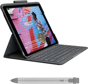 Logitech Slim Folio iPad Keyboard Case + Crayon