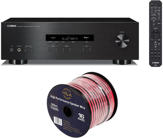 Yamaha R-S202 Stereo Receiver with Bluetooth & Speaker Wire