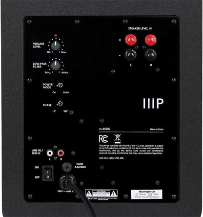 Monoprice 44516 CSW-12 - 12" 400W Compact Subwoofer