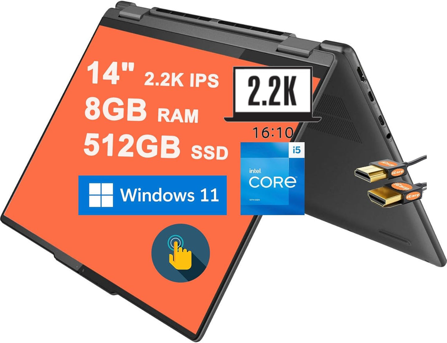 Lenovo Yoga 7i 14 2-in-1 Touchscreen Laptop i5 - Bundle