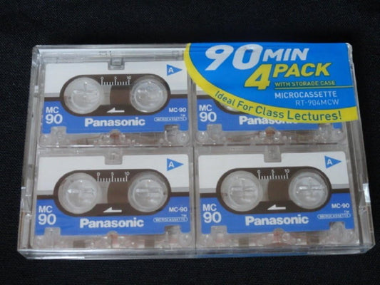 Panasonic 4332073710 MC90 Micro Mini Cassette Tapes 4-Pack