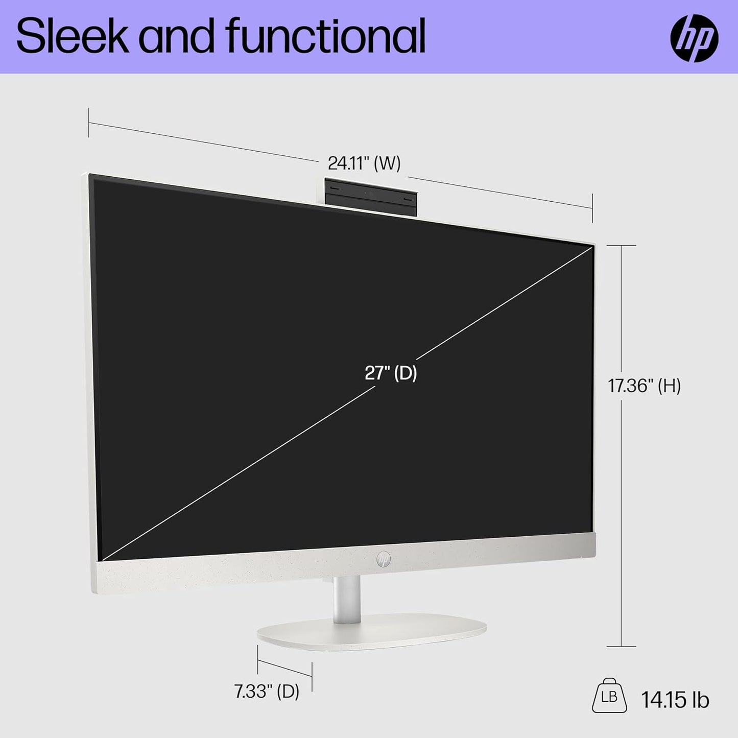 HP 27-cr1080 27-inch All-in-One Desktop Core Ultra 7