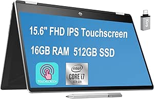HP Pavilion X360 2-in-1 15" Laptop i7, 16GB, 512GB SSD