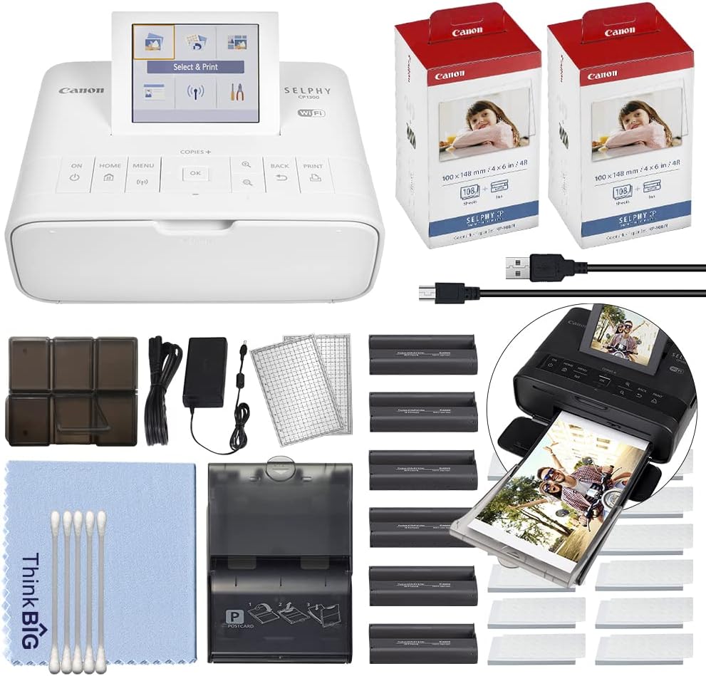 Canon 2234C001 SELPHY CP1300 Photo Printer Bundle