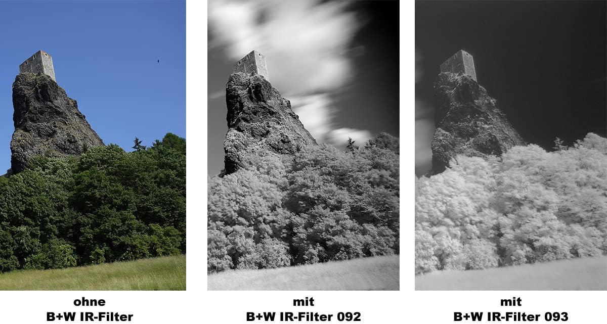 B+W 1102785 82mm Basic IR 093 Black Filter