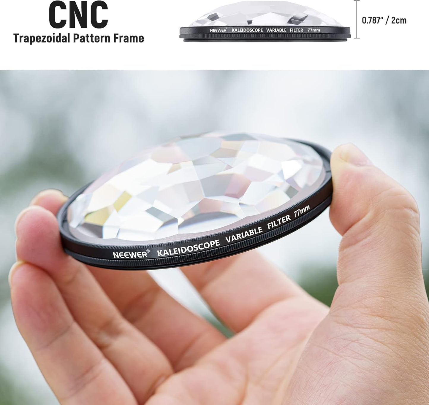 Neewer NW SERIES A 77mm Kaleidoscope Prism Lens Filter
